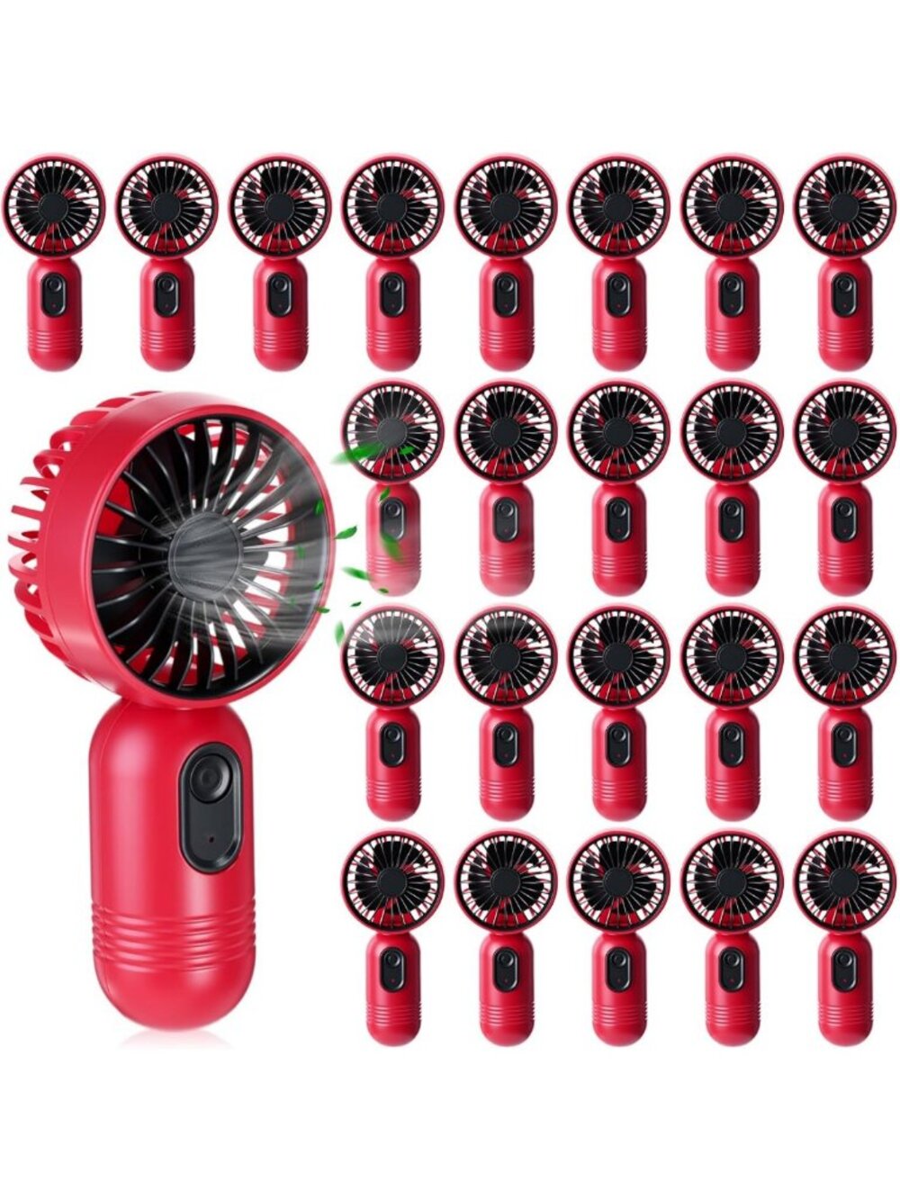 24 Pack Rechargeable Mini Portable Fans - Compact, Lightweight, Perfect for